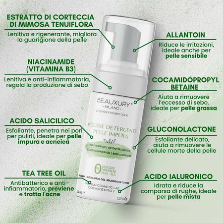 Kit Bava di Lumaca: Mousse, Siero e Crema Kit AntiAge Pelli Giovani, Impure, Riequilibrante, Liftante
