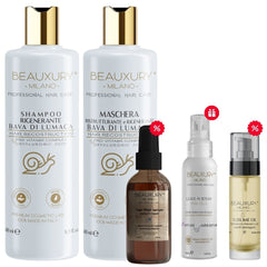 Kit Ricostruzione 500ML con Filler Lamellare e Sublime Oil per Capelli Danneggiati Lisci e Mossi | Pro Vitamin Complex Bundle