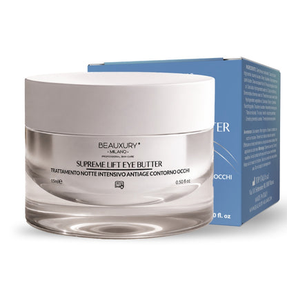 Burro Contorno Occhi Notte - Nutriente Glow Effect 15 ml con Burro di Ghee, Squalano e Karité