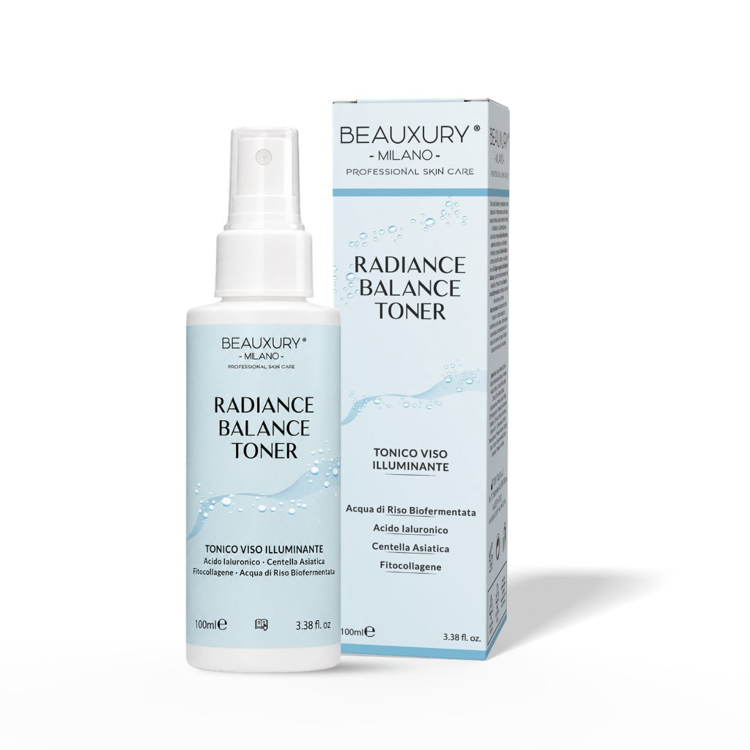 Tonico Viso Idratante Illuminante - Radiance Balance Toner 100 ml –  con Acido Ialuronico, Betaina, Centella Asiatica e Fermenti