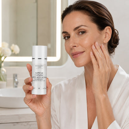 Crema Viso Antiage Booster Esosomi 50 ml – Niacinamide, Ceramidi, Acido Ialuronico e Centella per Pelle più Liscia, Compatta e Luminosa