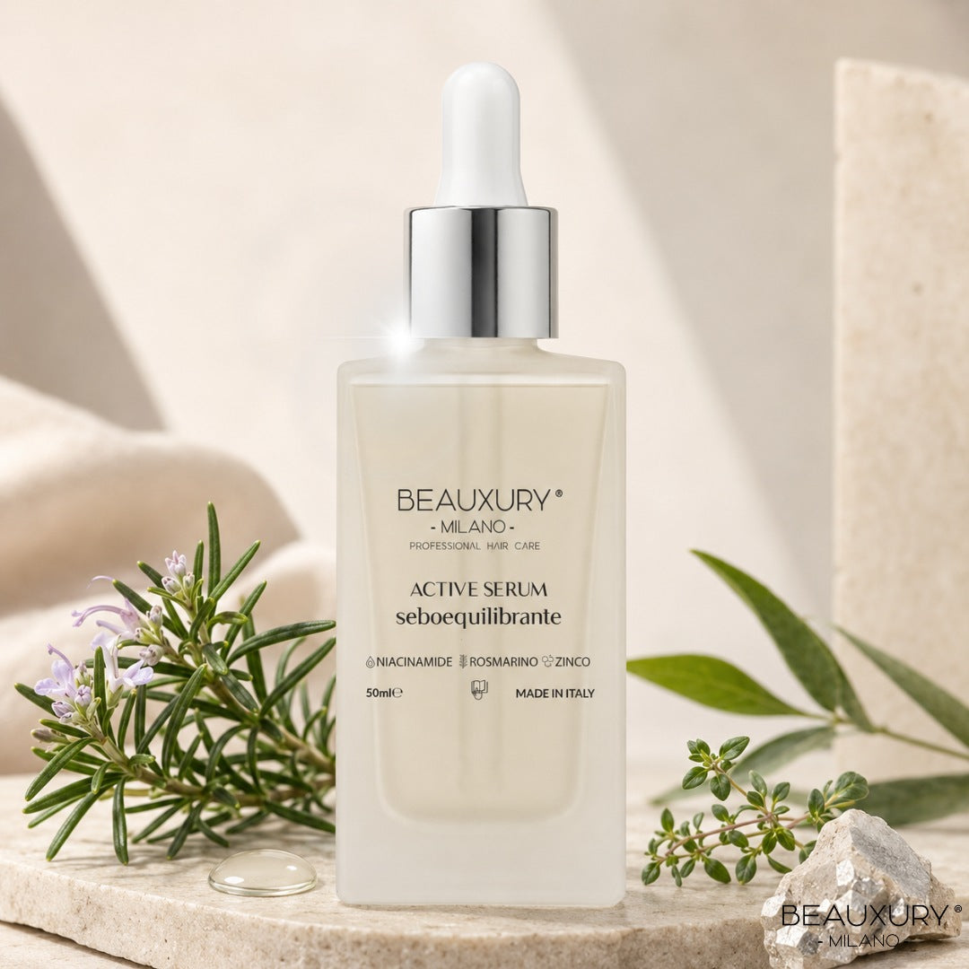 Siero Cute Sebonormalizzante 50 ml Beauxury Milano – Trattamento Leave-In per Cute Grassa con Niacinamide, Piroctone Olamine, Zinco e Tea Tree