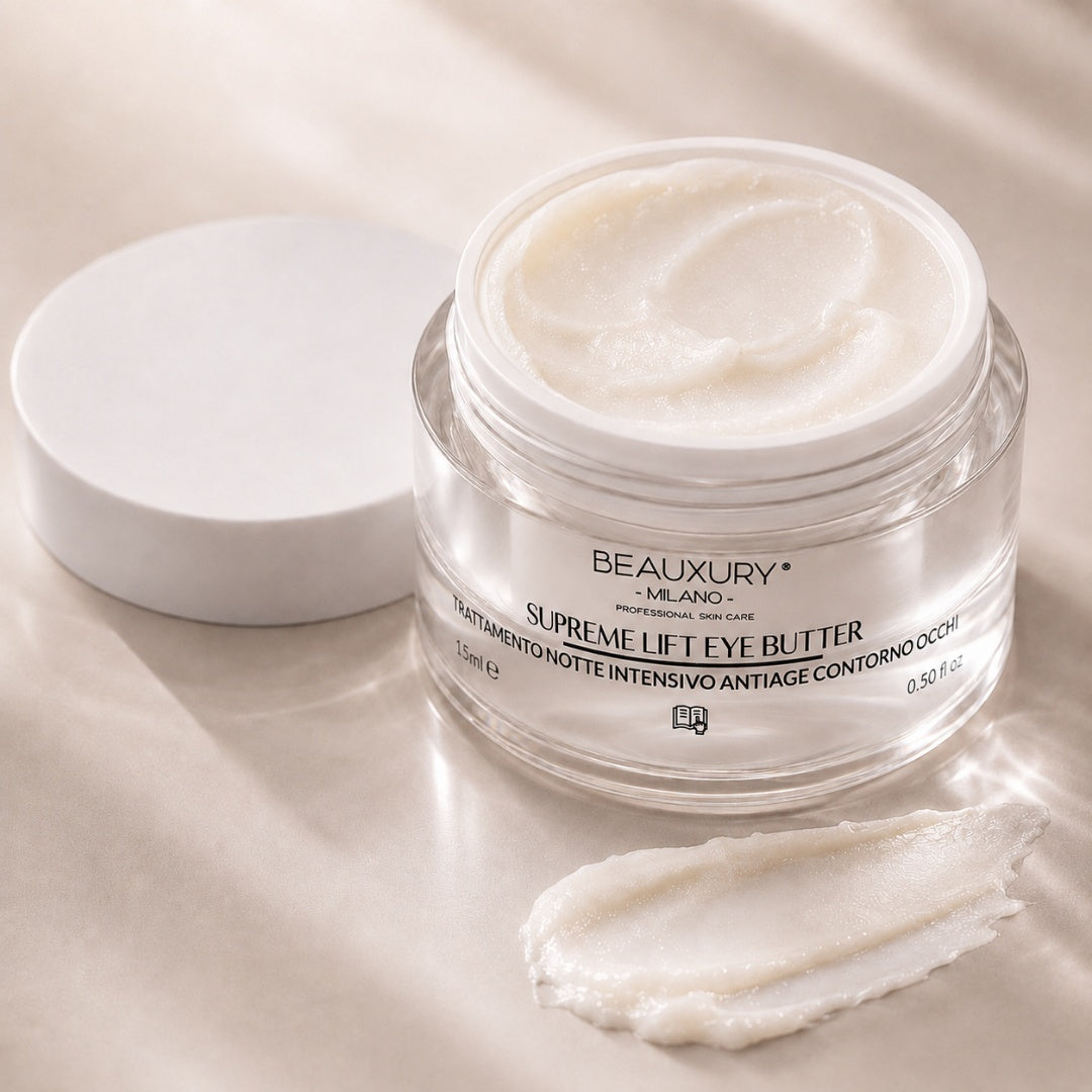 Burro Contorno Occhi Notte - Nutriente Glow Effect 15 ml con Burro di Ghee, Squalano e Karité