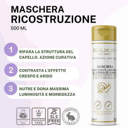 Kit Ricostruzione Ricci: Shampoo + Maschera + Curly Leave In + Gel Definizione + Setificante Shine Oil | ProVitaminComplex Bundle