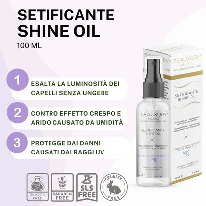 Kit Ricostruzione Ricci: Shampoo + Maschera + Curly Leave In + Gel Definizione + Setificante Shine Oil | ProVitaminComplex Bundle