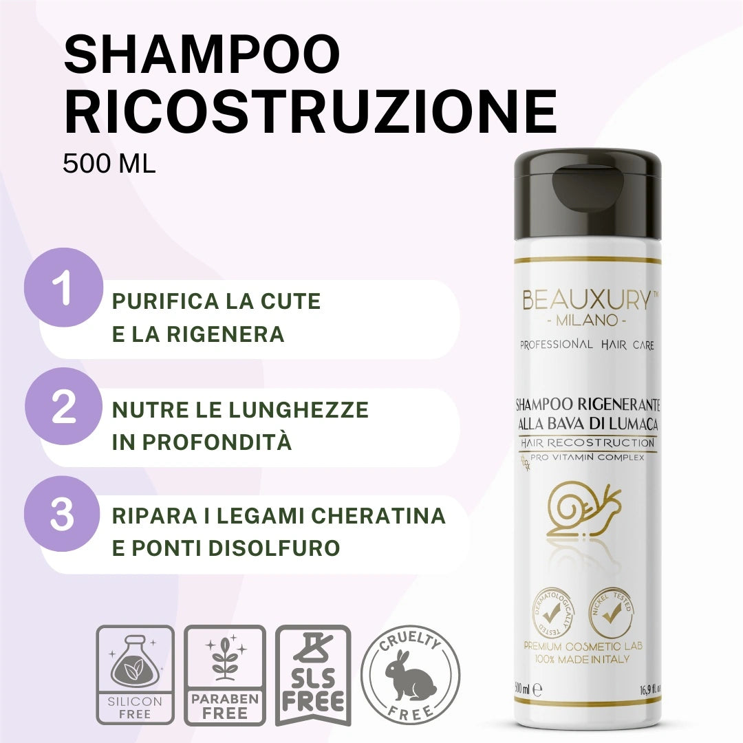 Kit Ricostruzione Ricci: Shampoo + Maschera + Curly Leave In + Gel Definizione + Setificante Shine Oil | ProVitaminComplex Bundle