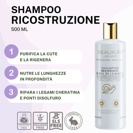 Kit Ricostruzione Ricci: Shampoo + Maschera + Curly Leave In + Gel Definizione + Setificante Shine Oil + Fiale Anticaduta | ProVitaminComplex Bundle