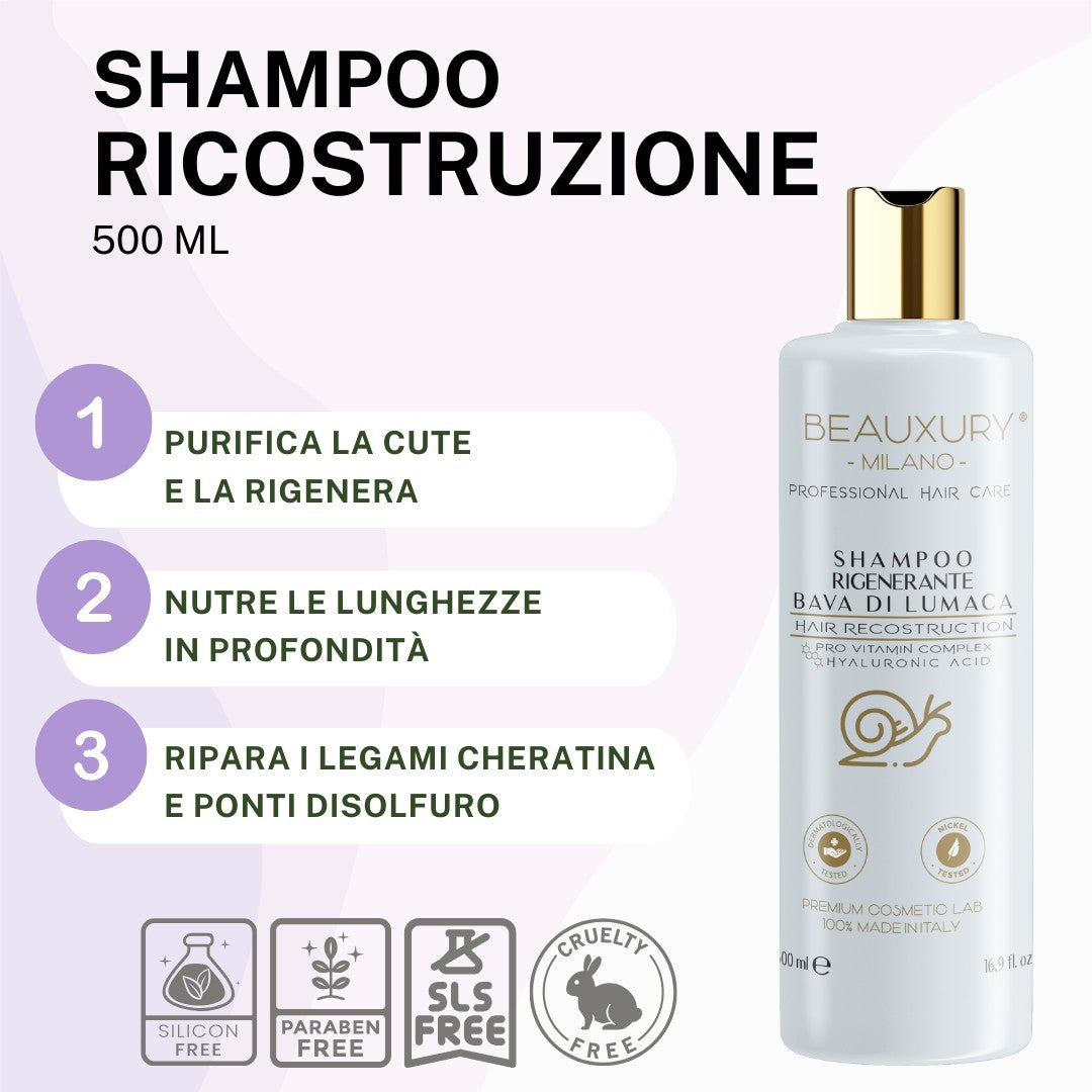 Kit Ricostruzione Ricci: Shampoo + Maschera + Curly Leave In + Gel Definizione + Setificante Shine Oil | ProVitaminComplex Bundle