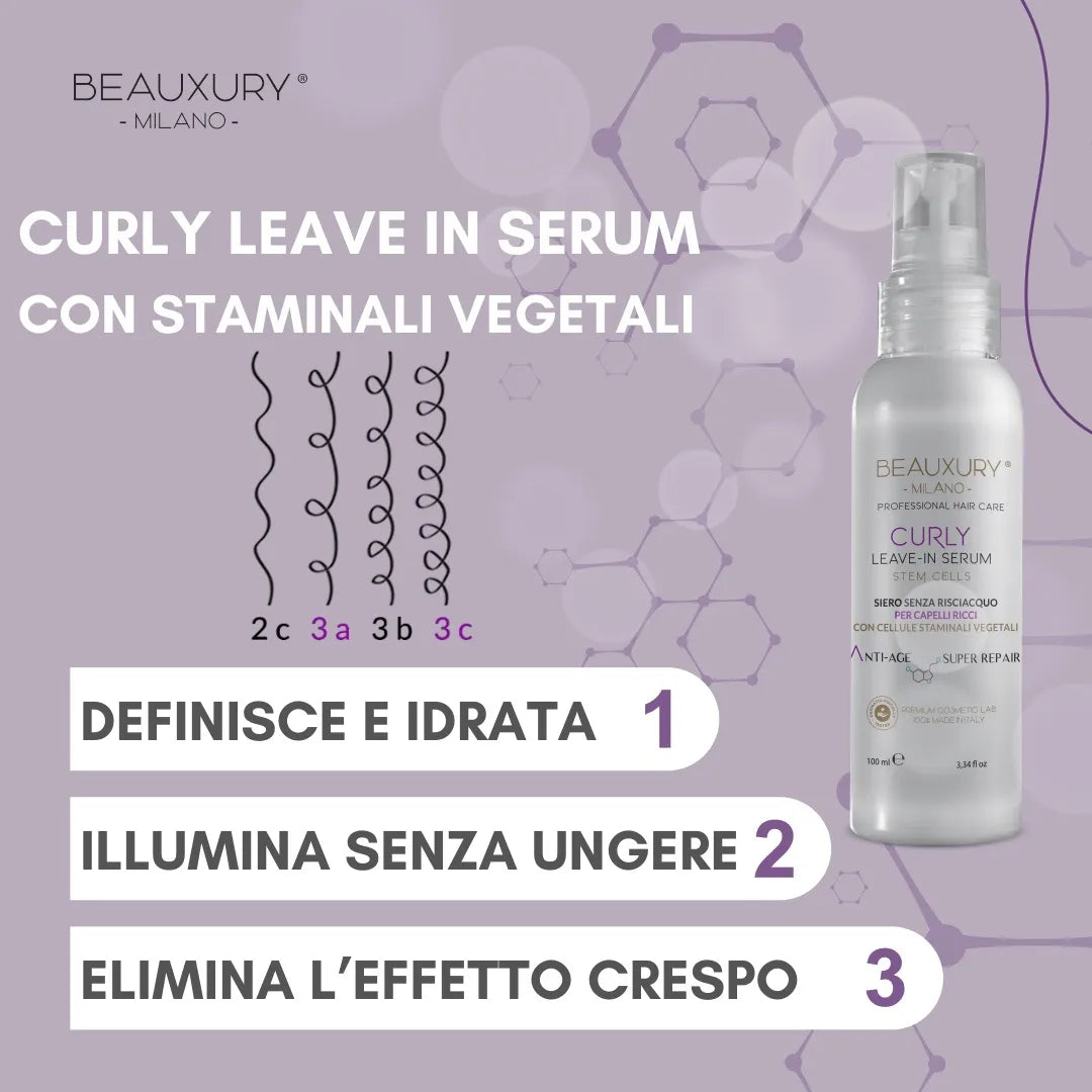 Curly Leave In Serum Staminali Vegetali 100ml | Capelli Ricci