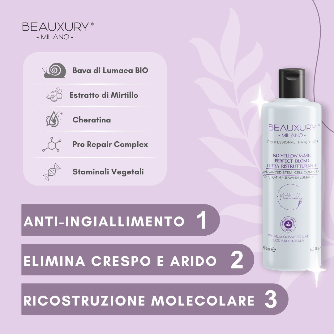 No Yellow Maschera 500 ML Ricostruzione a Basso Peso Molecolare