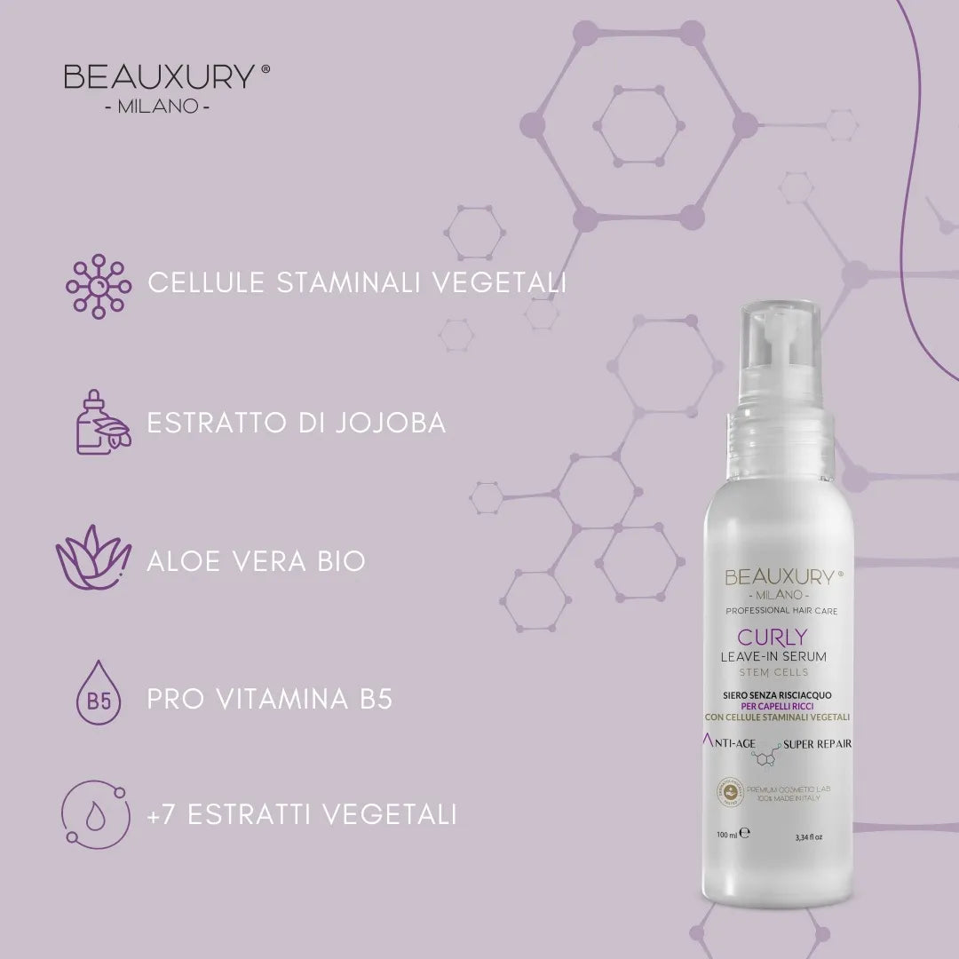 Curly Leave In Serum Staminali Vegetali 100ml | Capelli Ricci