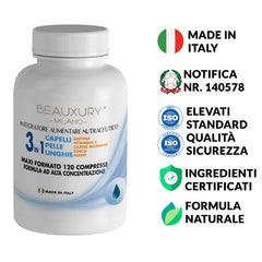 Integratore Capelli Pelle Unghie 3 in 1 | Biotina 900% Vitamina C 625% | Cardo Mariano Zinco Ferro