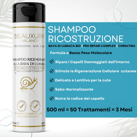 Shampoo Ricostruzione Capelli Danneggiati 500 ML